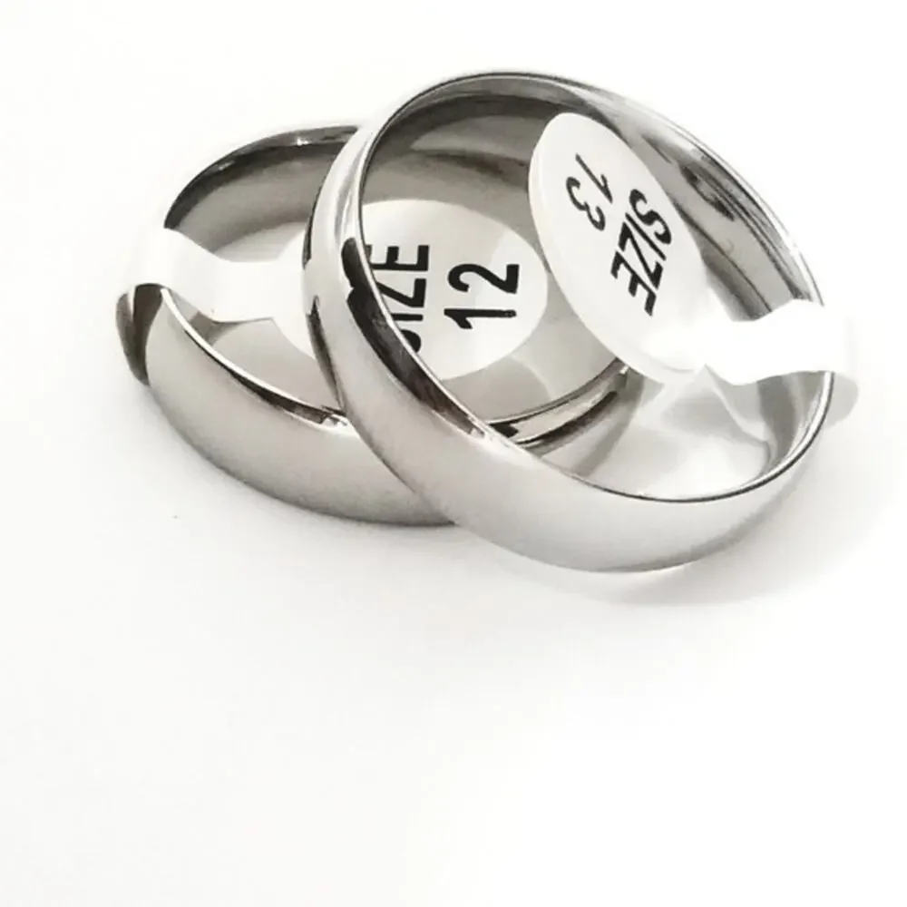 NEW silver 319L stainless steel‎ ring size 13 band men women